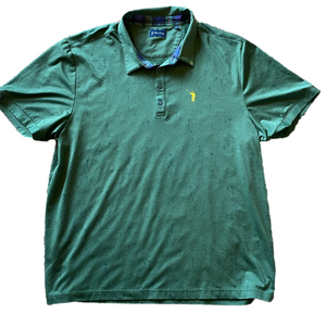 William Murray Mens XXL Classic Green Performance Golf Polo Shirt
